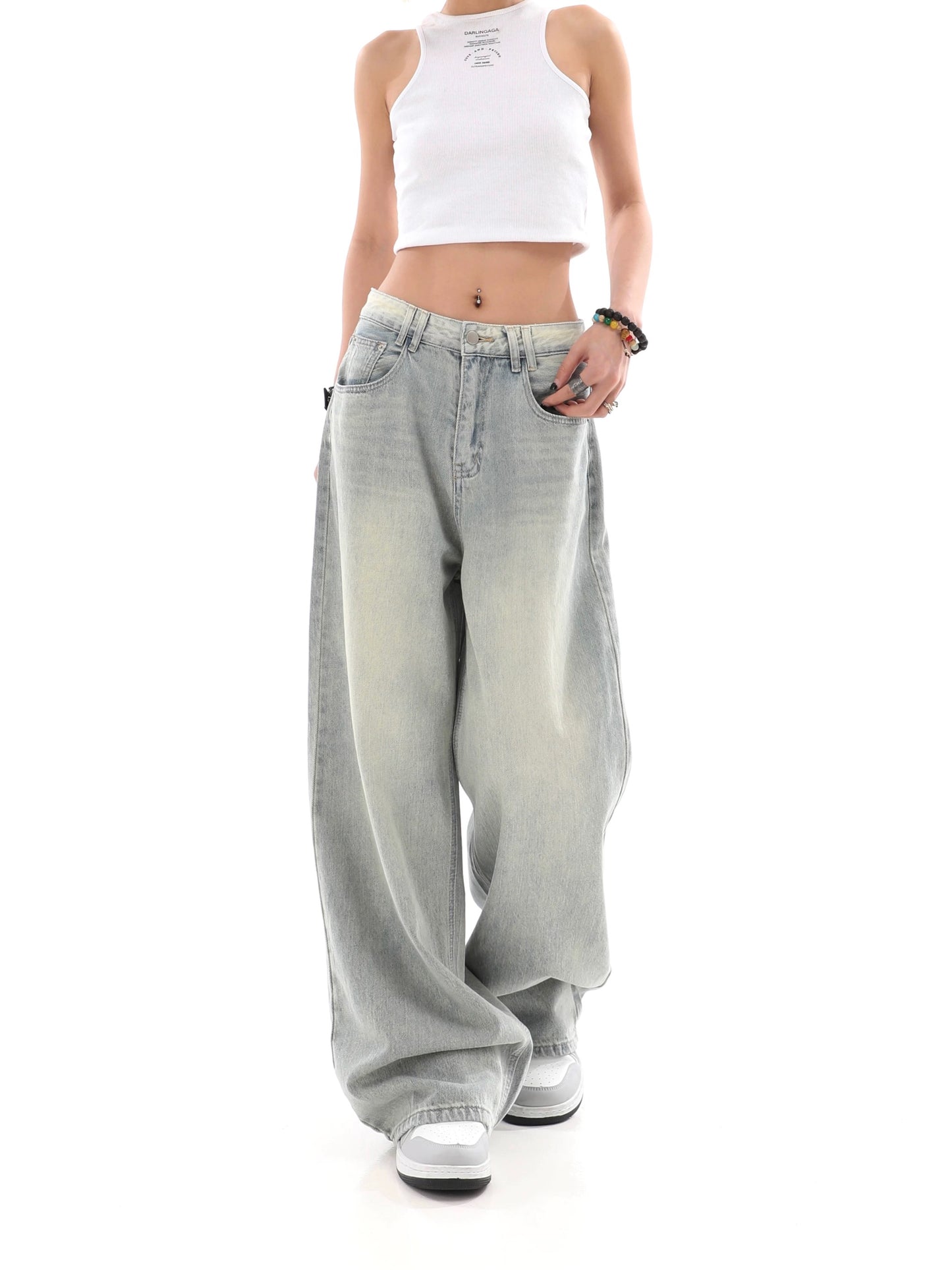 OXAEMIA Basic Washed-Grey Jeans