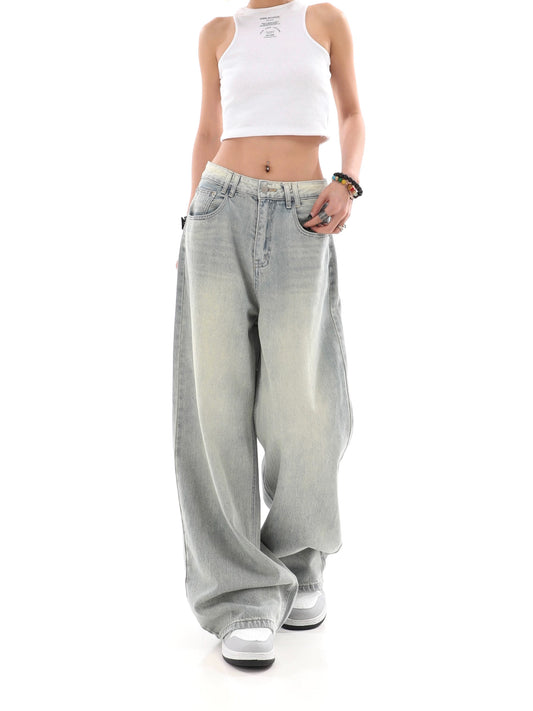 OXAEMIA Basic Washed-Grey Jeans