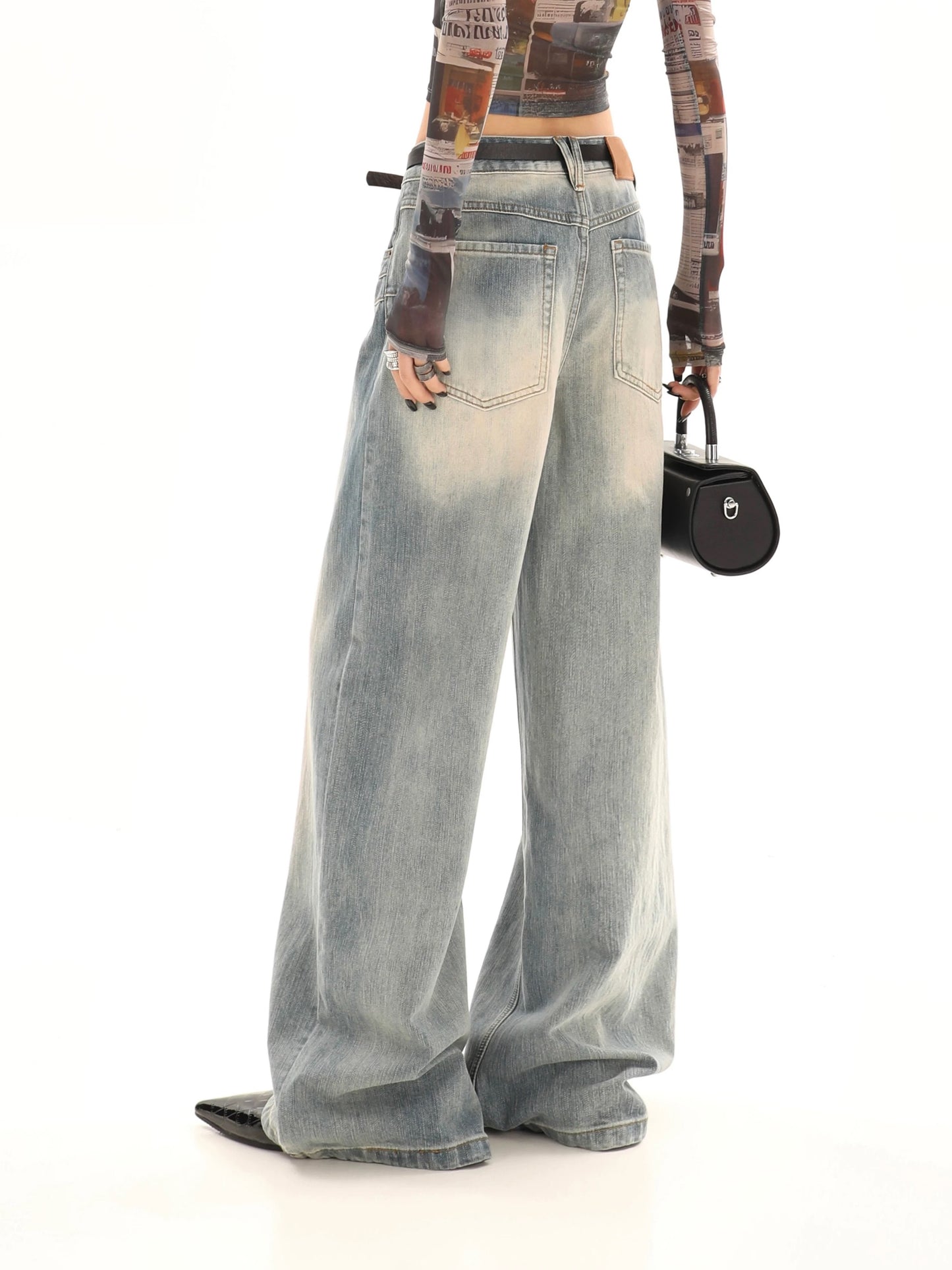 OXAEMIA Basic Washed-Blue Jeans